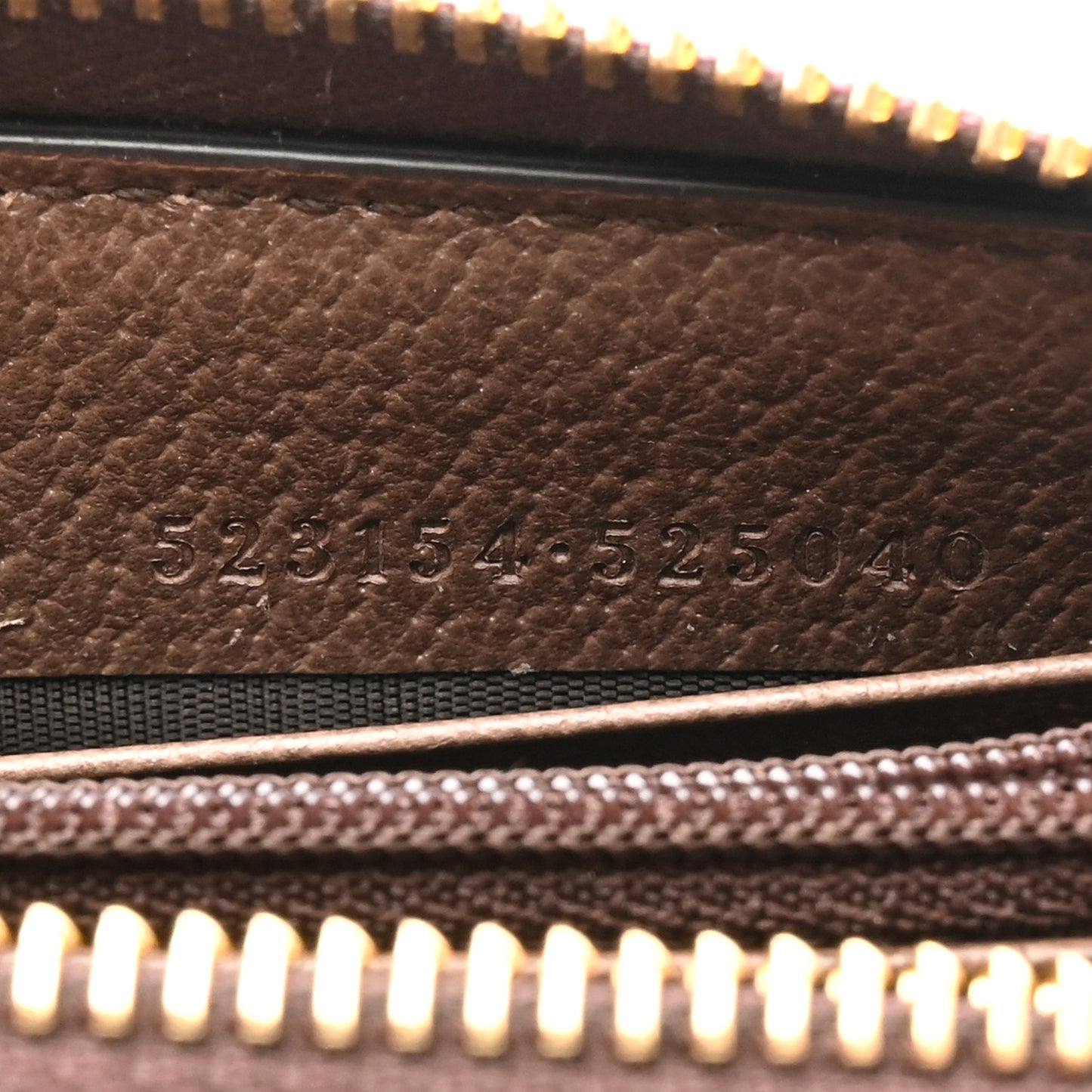 GG Supreme Monogram Web Ophidia Zip Around Wallet Brown