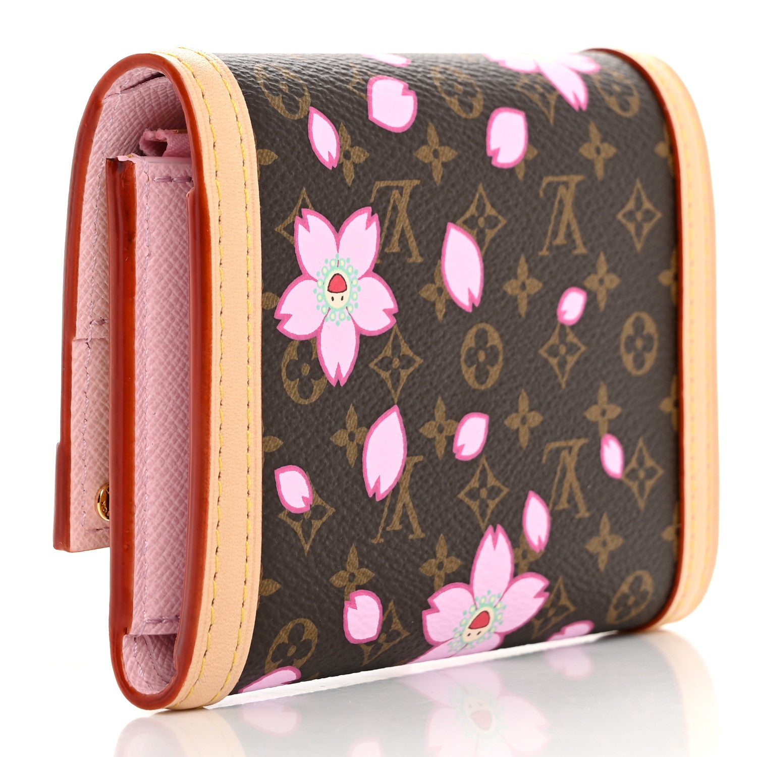 Louis Vuitton LV X TM Monogram Cherry Blossom Victorine Wallet Sakura Brown 3 of 6
