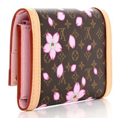 Louis Vuitton LV X TM Monogram Cherry Blossom Victorine Wallet Sakura Brown 3 of 6