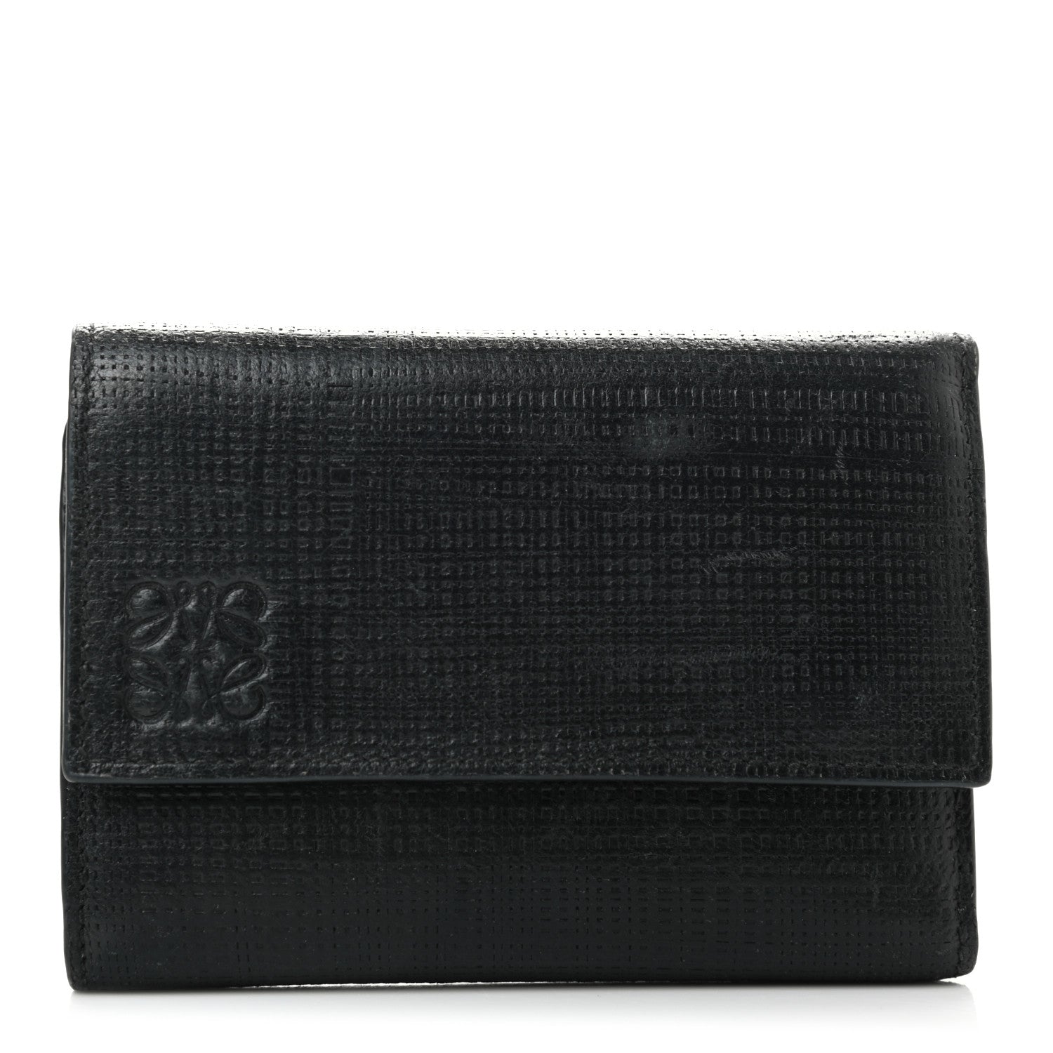 Loewe Calfskin Small Vertical Wallet Black 1 of 9