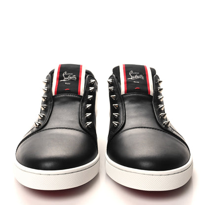 Christian Louboutin Calfskin Mens Fique A Vontade Flat Sneakers 43 Black 2 of 10