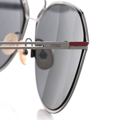 Fendi Metal Aviator Sunglasses FFM0071/S Silver Red 5 of 5
