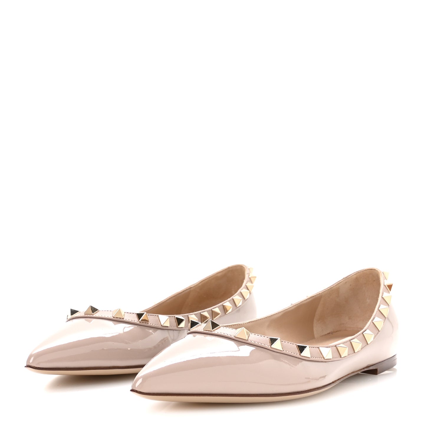 Patent Rockstud Ballerina Flats 38 Poudre