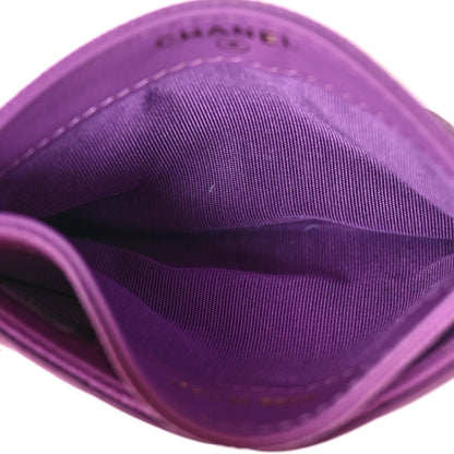 Chanel Caviar Quilted Filigree Card Holder Purple 5 of 10