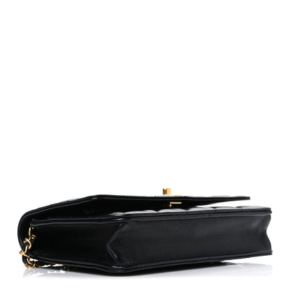 Chanel Lambskin Quilted CC Pearl Crush Wallet on Chain WOC Black 4 of 11