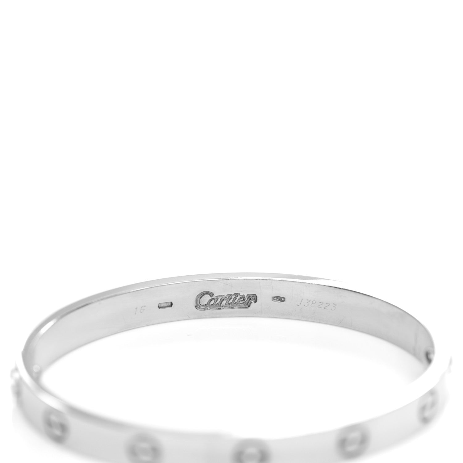 Cartier 18K White Gold LOVE Bracelet 16 3 of 4
