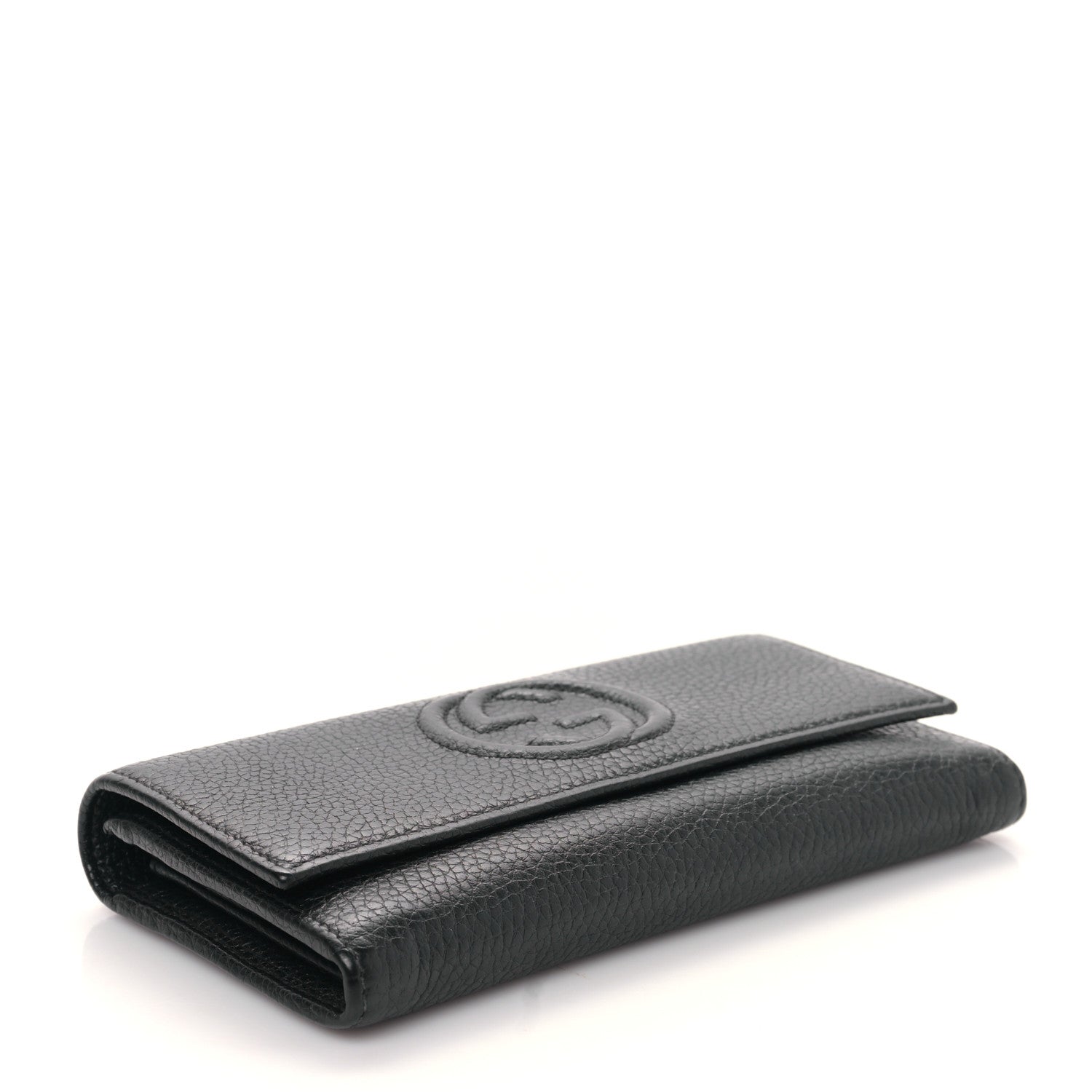 Gucci Pebbled Calfskin Large Soho Continental Wallet Black 4 of 10