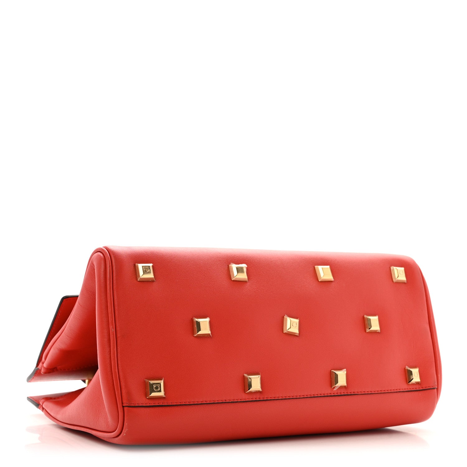 Salvatore Ferragamo Calfskin Medium The Studio Bag Red 4 of 15