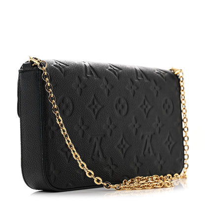 Louis Vuitton Empreinte Pochette Felicie Chain Wallet Black 4 of 12