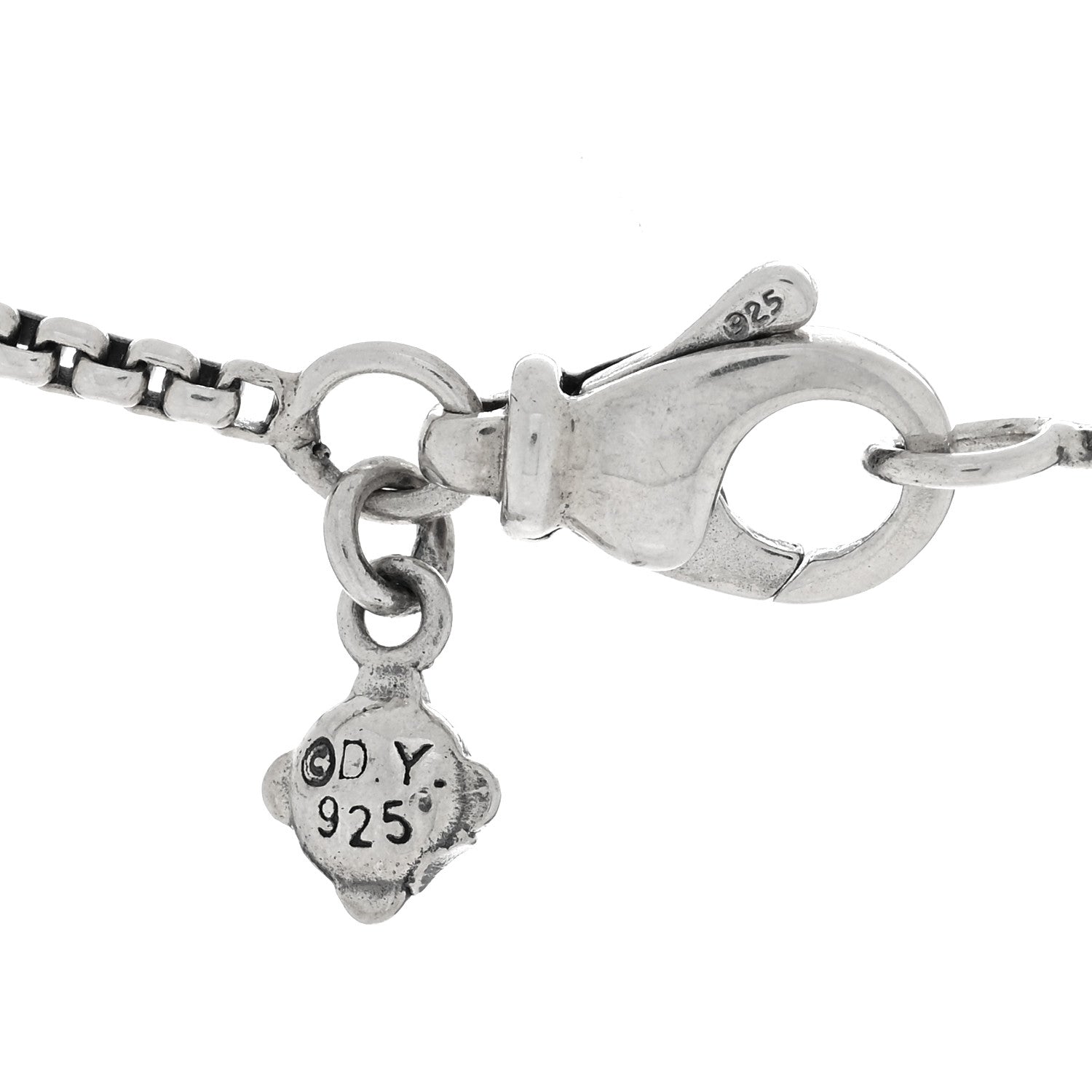 David Yurman Sterling Silver Diamond Petite Cable Coil Pendant Necklace 4 of 4