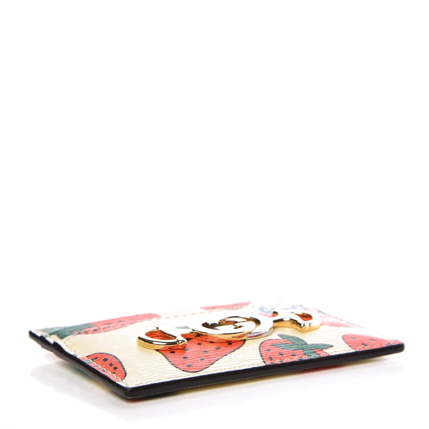 Gucci Calfskin Strawberry Print Zumi Case Case Ivory Red 4 of 7