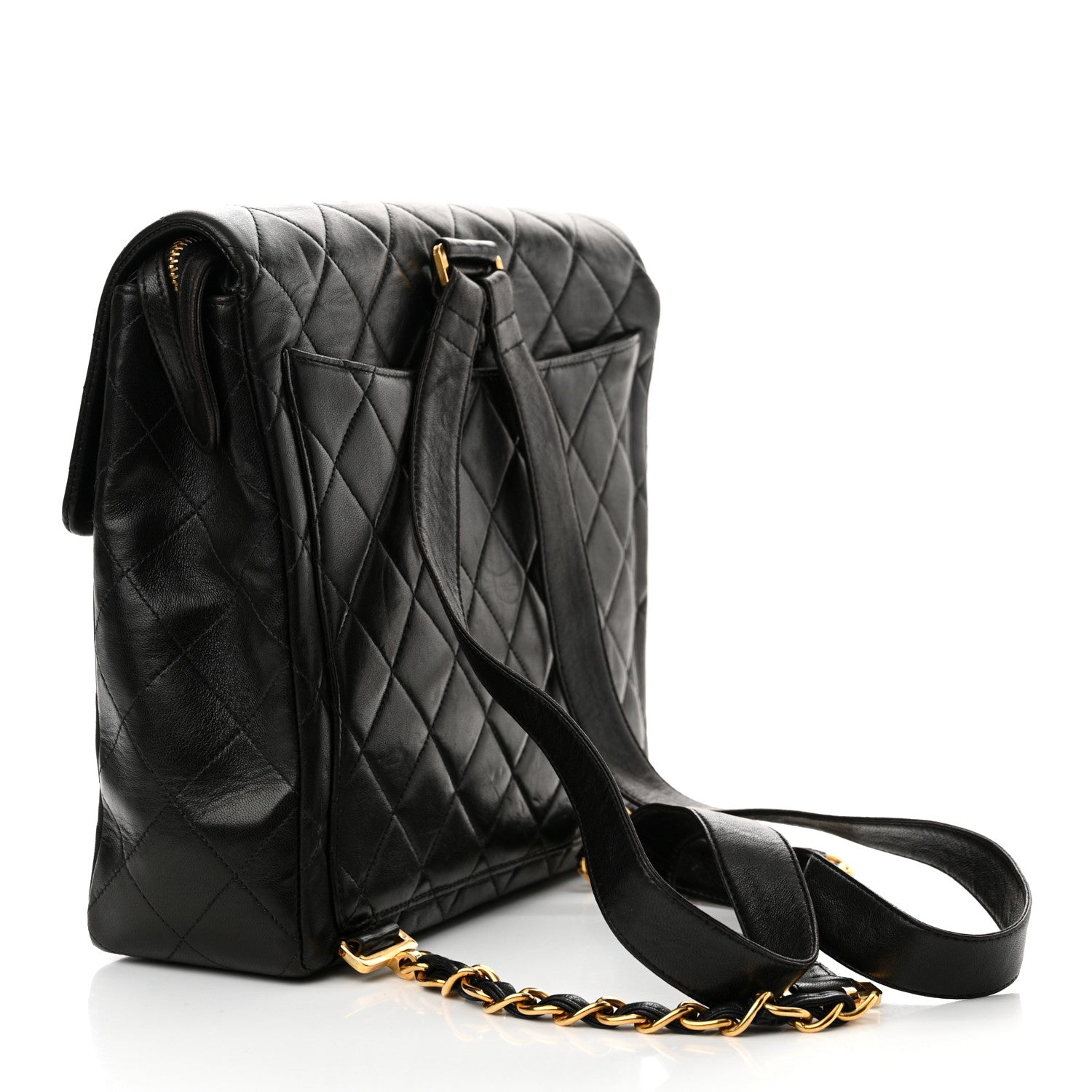 Chanel Lambskin Quilted Backpack Black 3 of 12