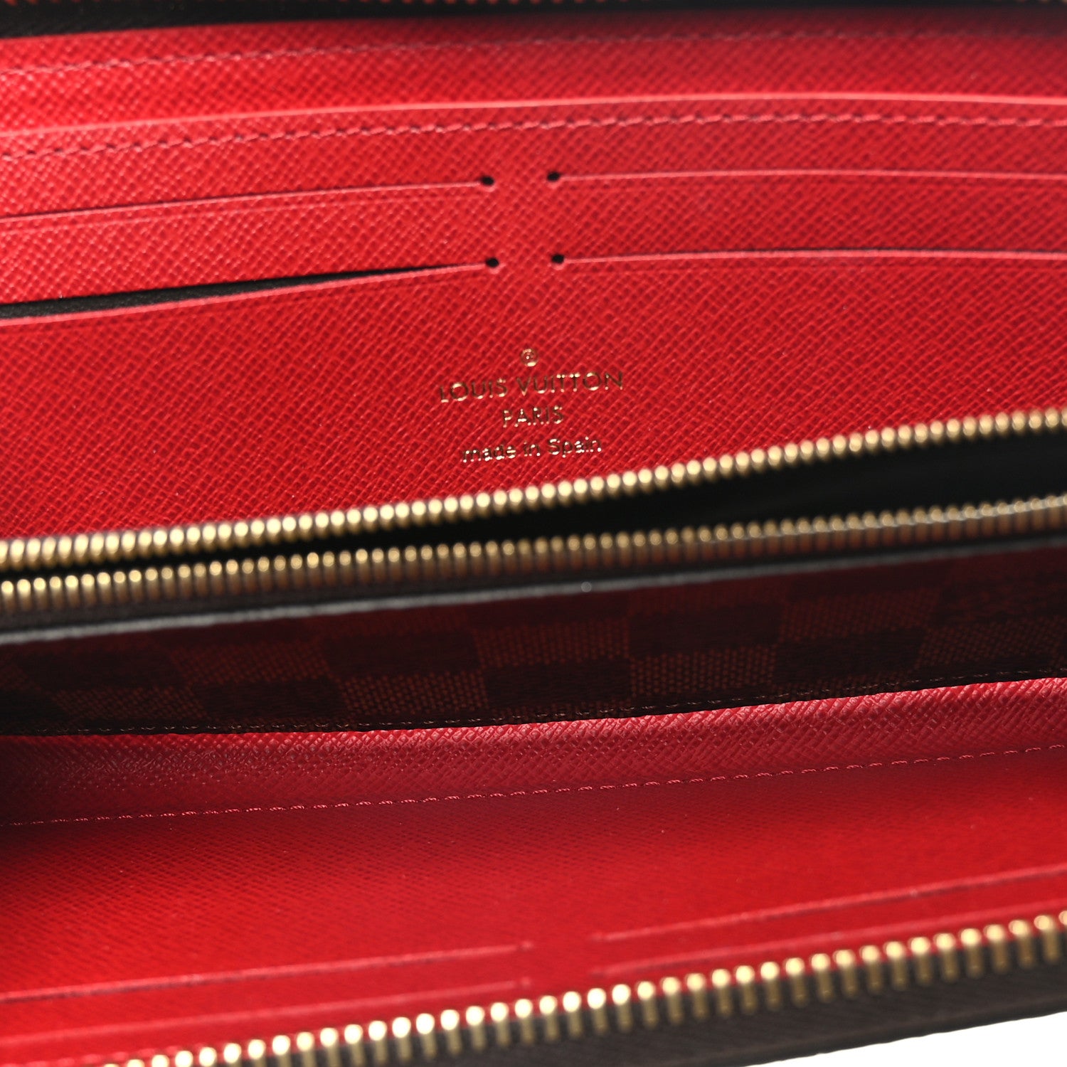 Louis Vuitton Damier Ebene Clemence Wallet Cherry 6 of 7