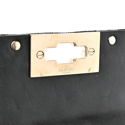Valentino Garavani Velvet Small Rockstud Spike Shoulder Bag Black 9 of 11