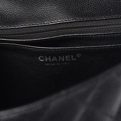Chanel Caviar Quilted Jumbo Single Flap Black 7 of 9