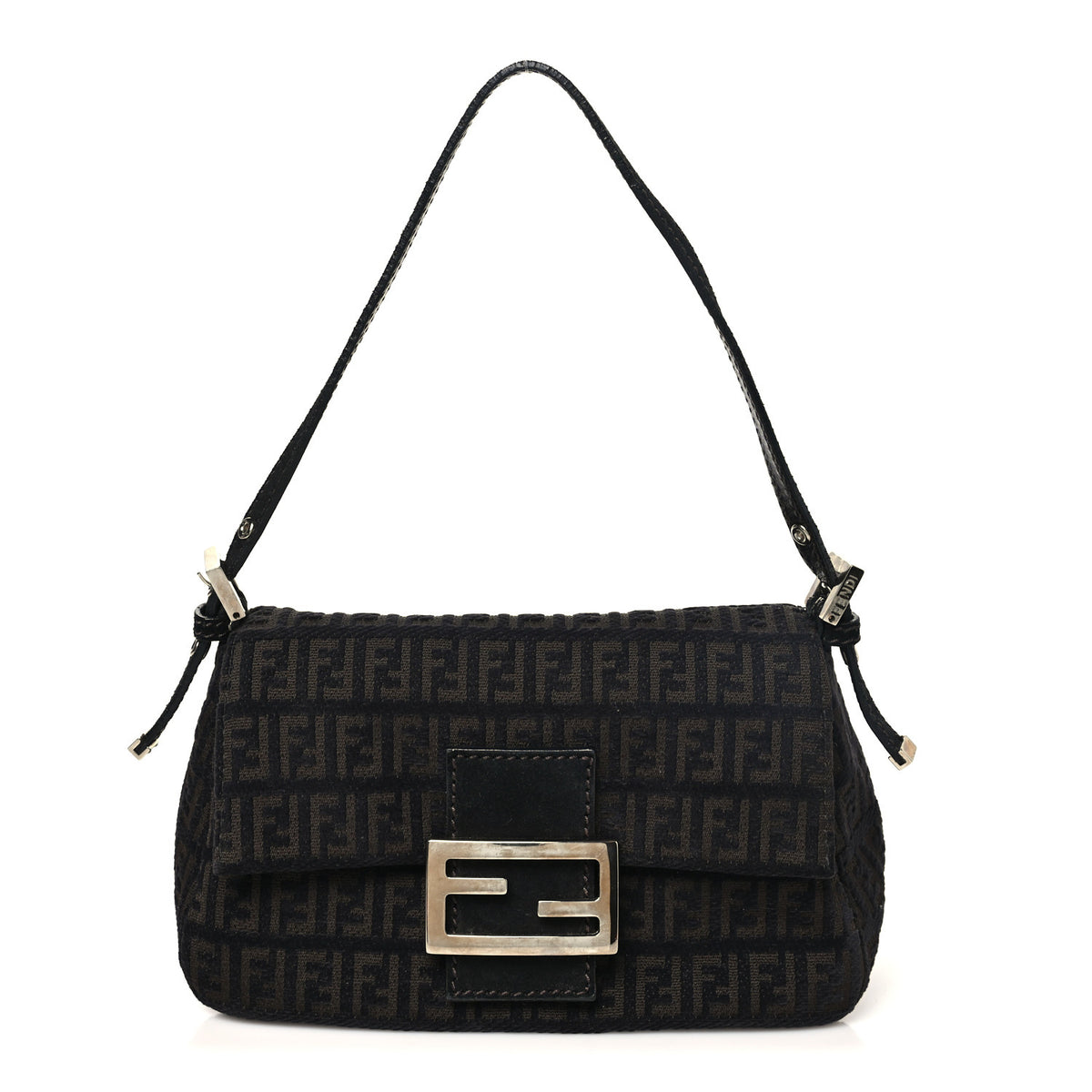 Fendi Zucchino Vitello Mini Mama Baguette Black Moro 1 of 10