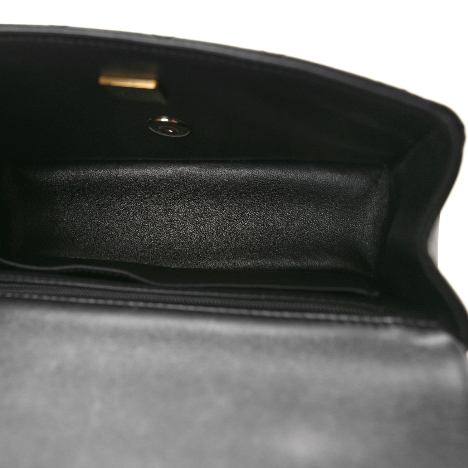 Chanel Lambskin Quilted Mini Top Handle Rectangular Flap Black 5 of 10