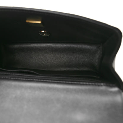 Chanel Lambskin Quilted Mini Top Handle Rectangular Flap Black 5 of 10