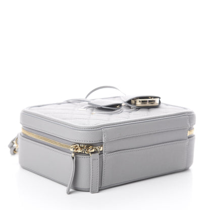 Chanel Caviar Quilted Medium CC Filigree Vanity Case Grey 3 of 9