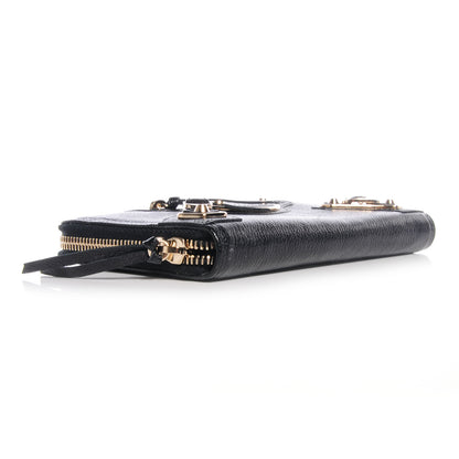 Balenciaga Chevre Metallic Edge Wallet Black 4 of 8