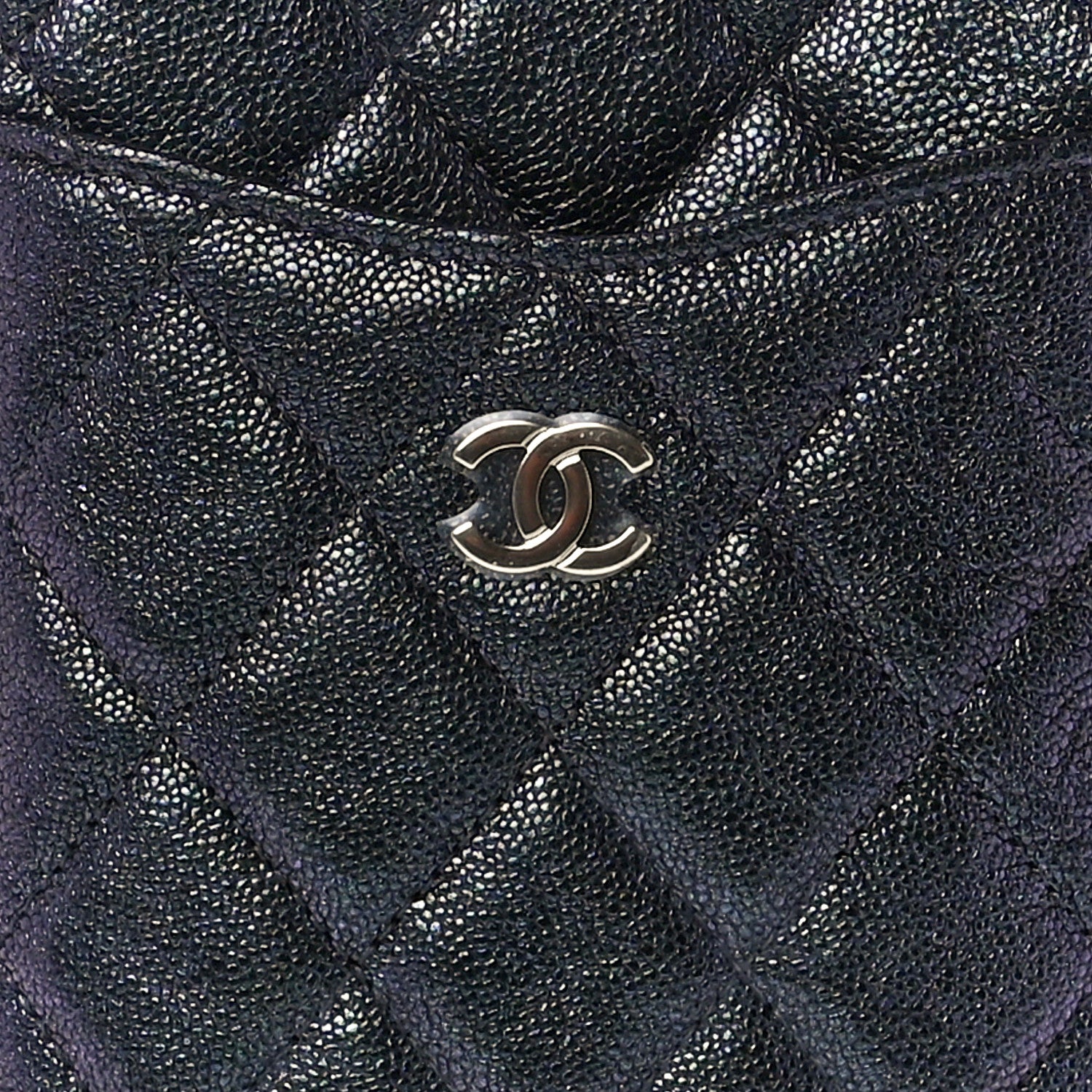 Chanel Iridescent Caviar Quilted Classic iPhone Pouch Black 8 of 11