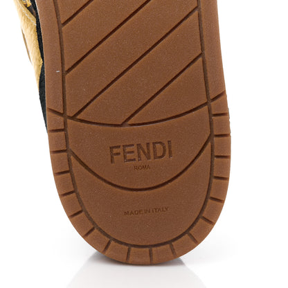 Versace X FENDI Suede Fabric FF Baroque Mens Fendace Match Sneakers 9 Black Gold Multicolor 6 of 10