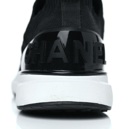 Chanel Fabric Logo Sneakers 38 Black 14 of 17