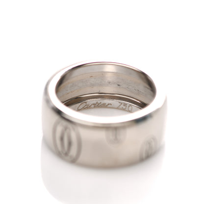 Cartier 18K White Gold 8mm Happy Birthday Band Ring 45 3.25 4 of 5