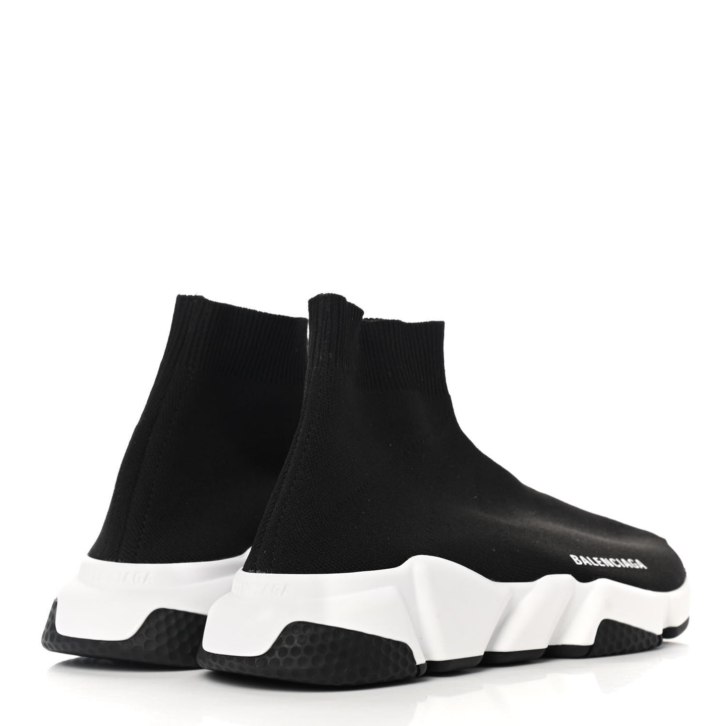 Neoprene Knit Womens Speed Sneakers 38 Black White