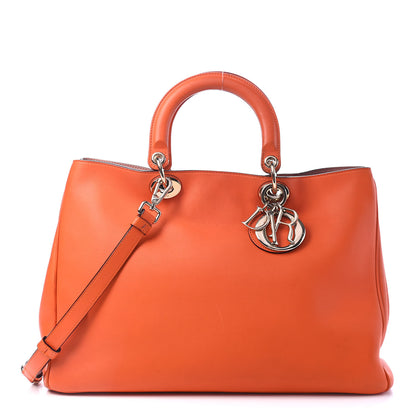 Christian Dior Smooth Calfskin Large Diorissimo Tote Orange Light Pink 1 of 12