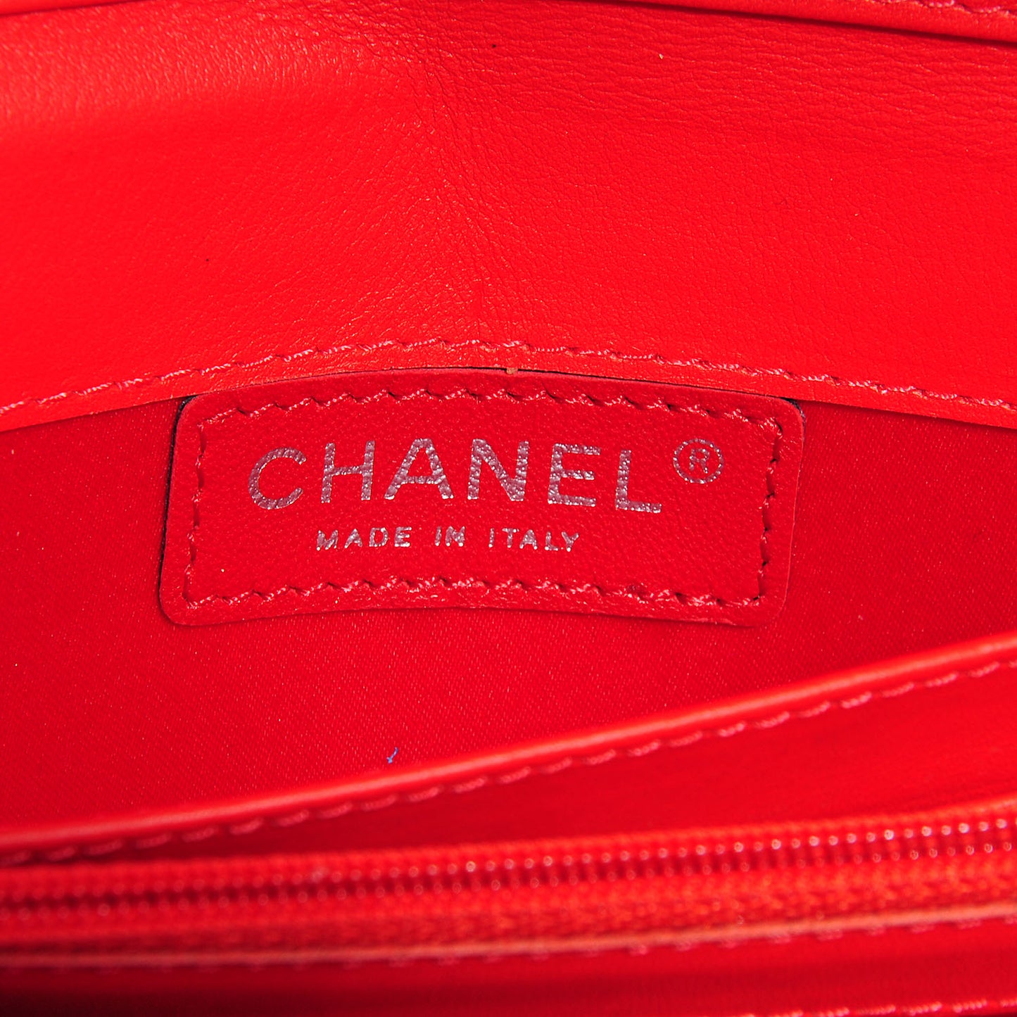 Patent Quilted Brilliant Clutch Flap Red