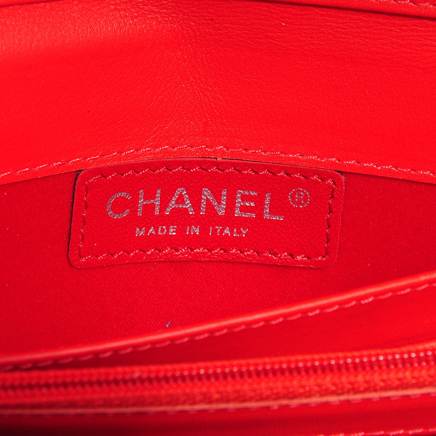 Chanel Patent Quilted Brilliant Clutch Flap Red 7 of 7
