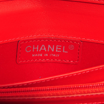 Chanel Patent Quilted Brilliant Clutch Flap Red 7 of 7
