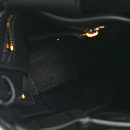 Bottega Veneta Lambskin Maxi Intrecciato Mini North South Cassette Tote Black 5 of 9