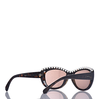 Chanel Freshwater Cultured Pearl Butterfly Sunglasses 6038 H Tortoise 4 of 7