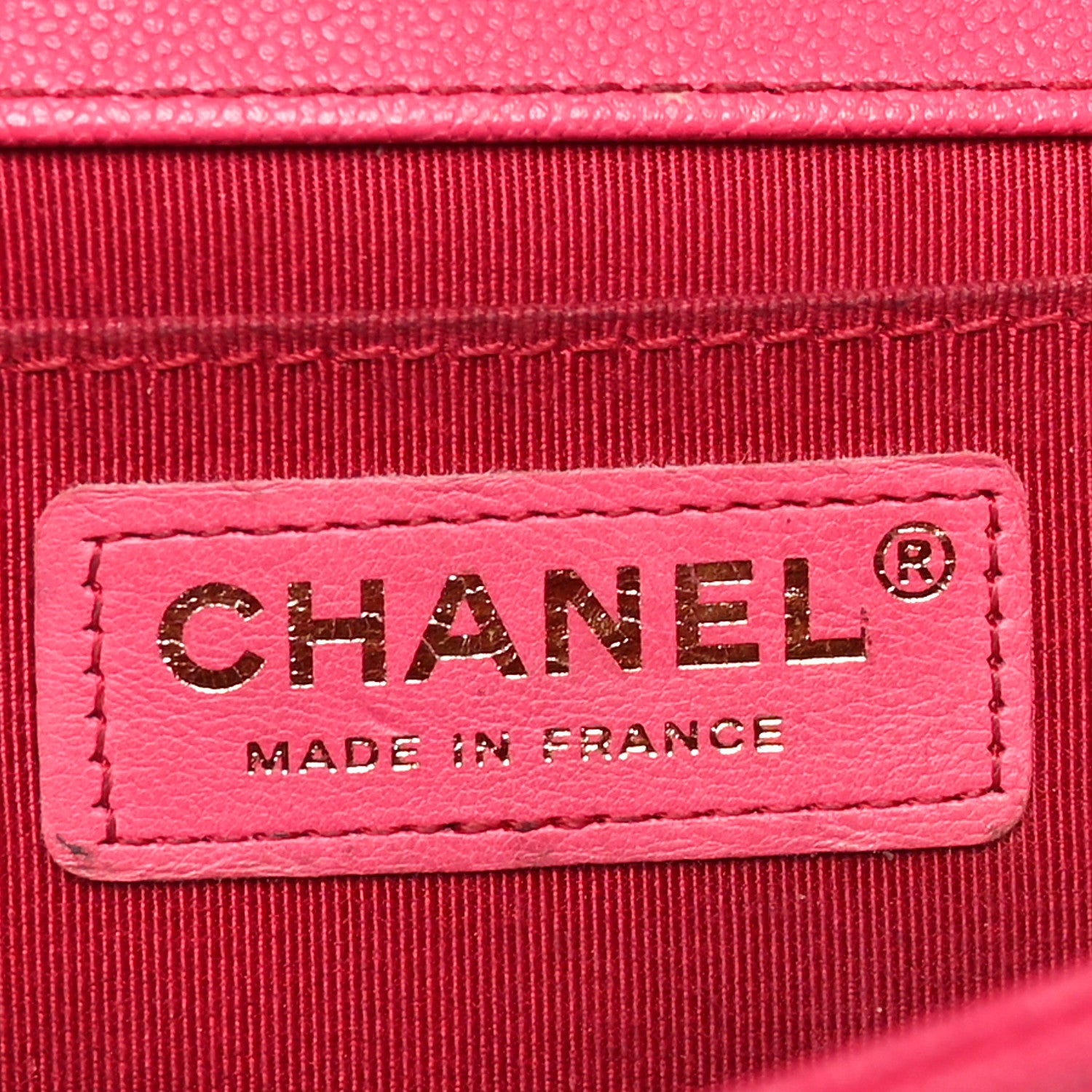 Chanel Caviar Quilted Medium Boy Flap Dark Pink 6 of 11