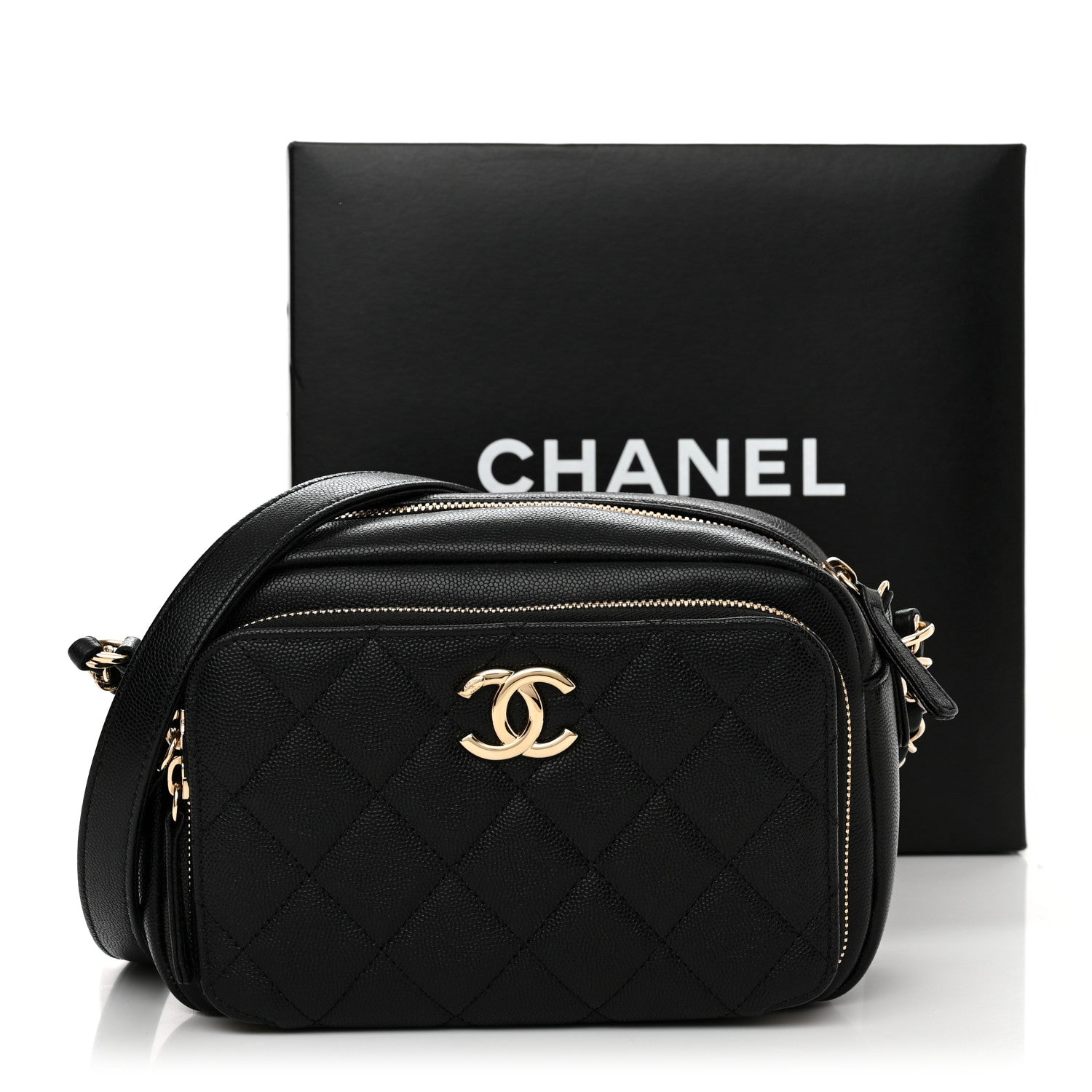 Chanel Caviar Quilted Affinity Camera Case Black 12 of 12