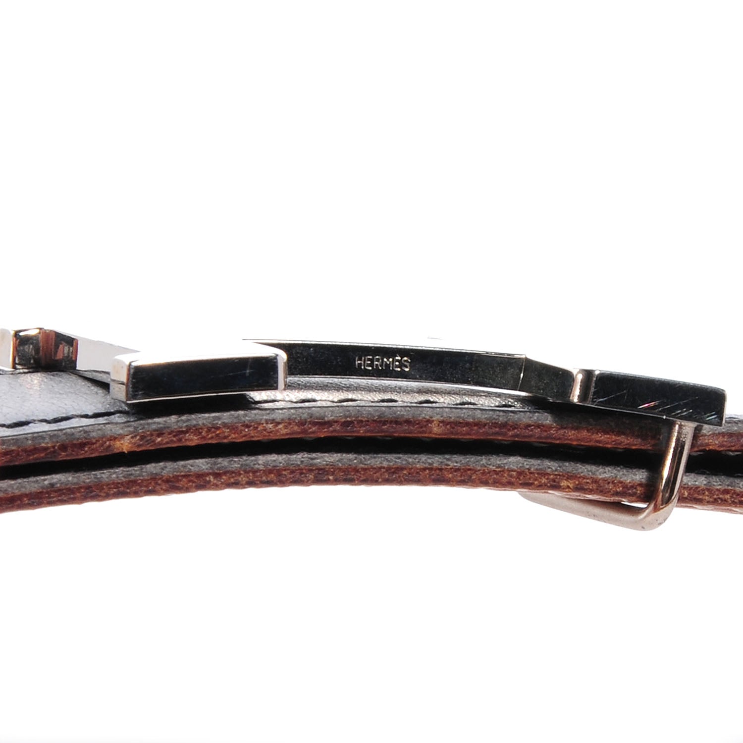 Hermes Box Togo Reversible Constance 24mm Silver Constance H Belt Noir Gold 75 6 of 6