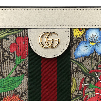Gucci GG Supreme Monogram Flora Web Small Ophidia Chain Shoulder Bag White 11 of 17