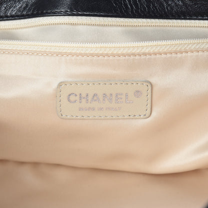 Chanel Lambskin Quilted East West Accordion Flap Black 6 of 19