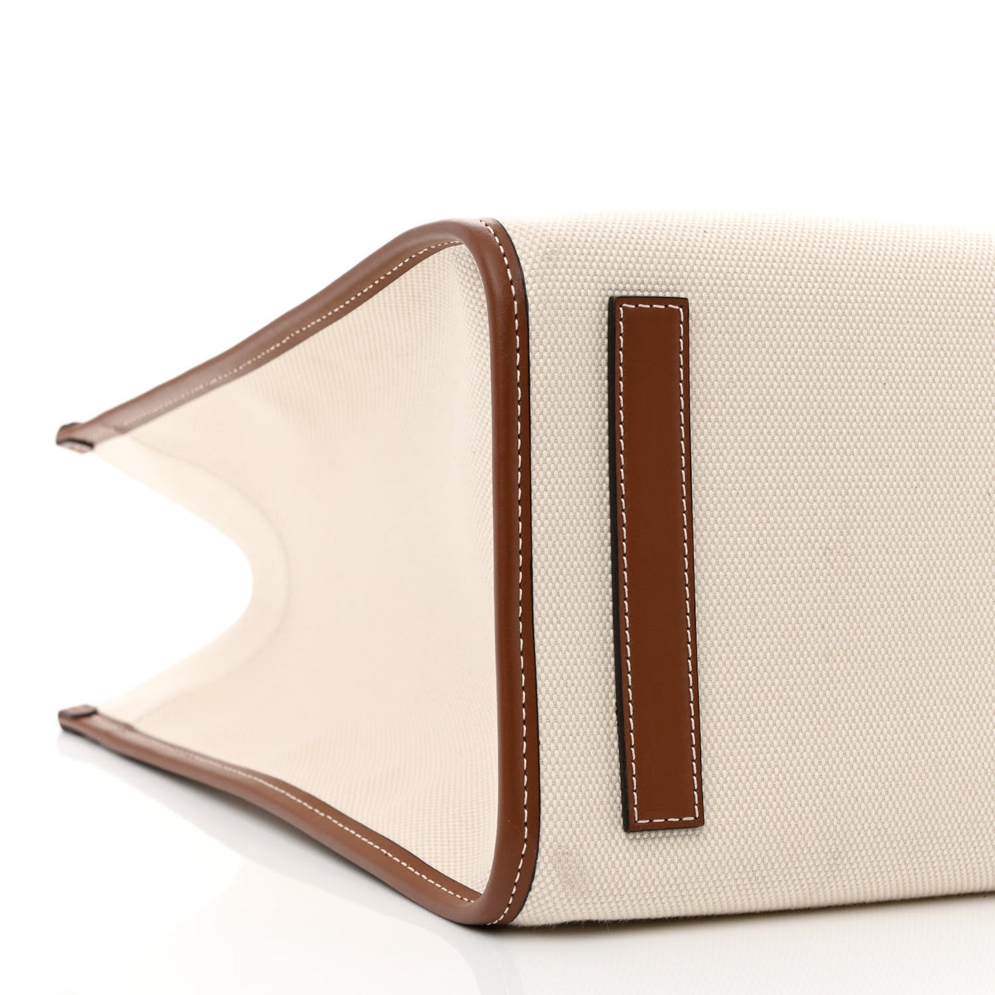 Canvas Smooth Calfskin Medium Two Tone Freya Tote Brown