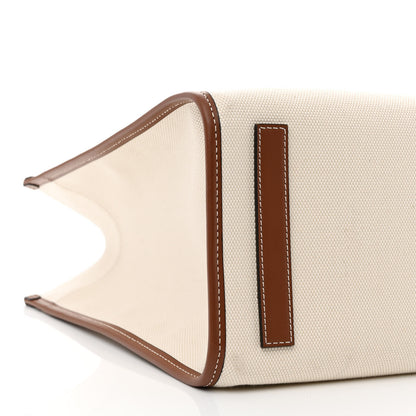 Burberry Canvas Smooth Calfskin Medium Two Tone Freya Tote Brown 9 of 10