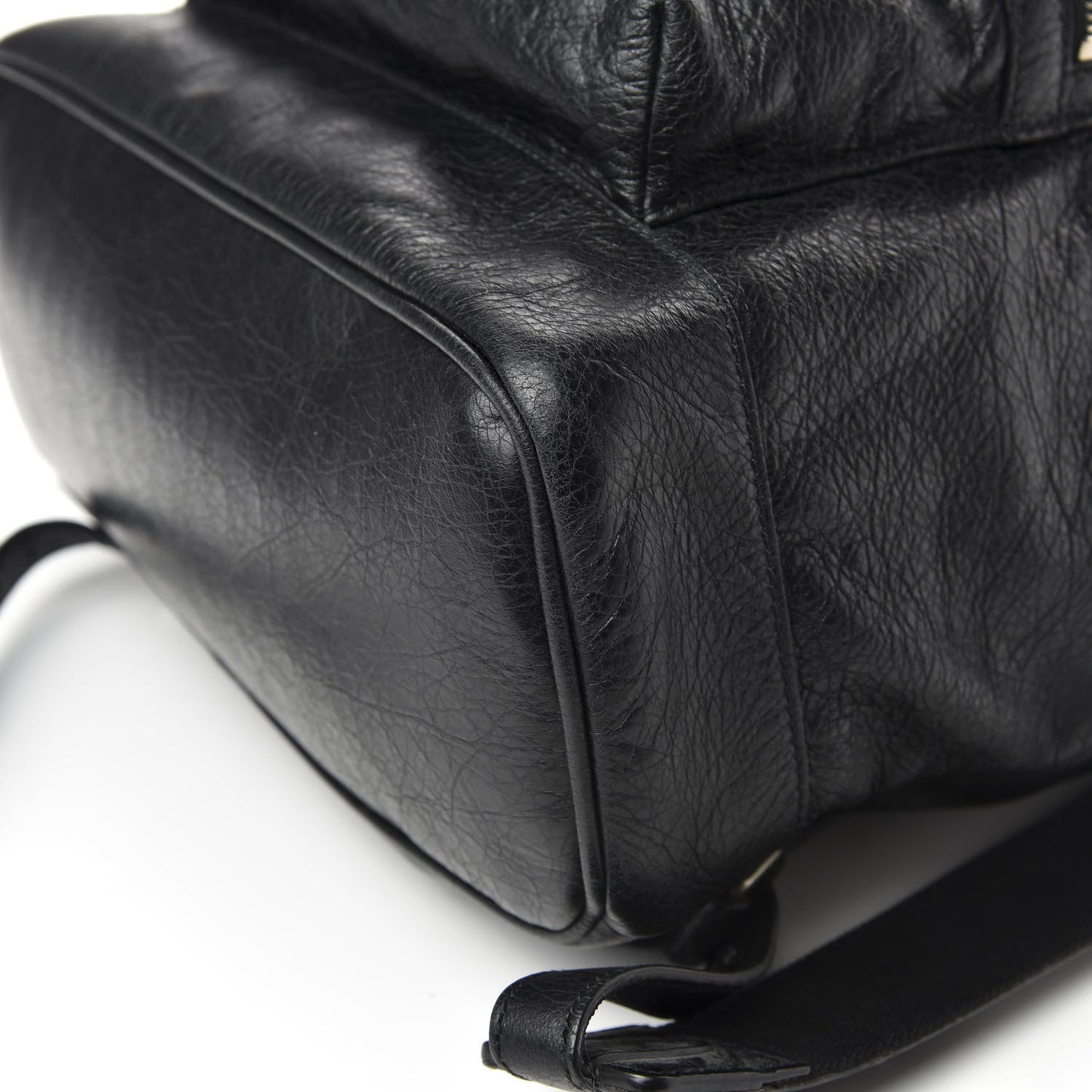 Agneau Classic Silver Hardware Backpack Black
