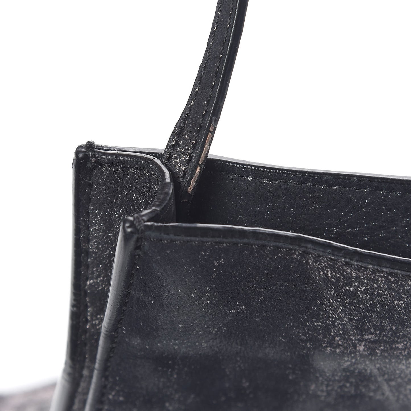 Metallic Calfskin Milkyway Papier Crossbody Bag Black