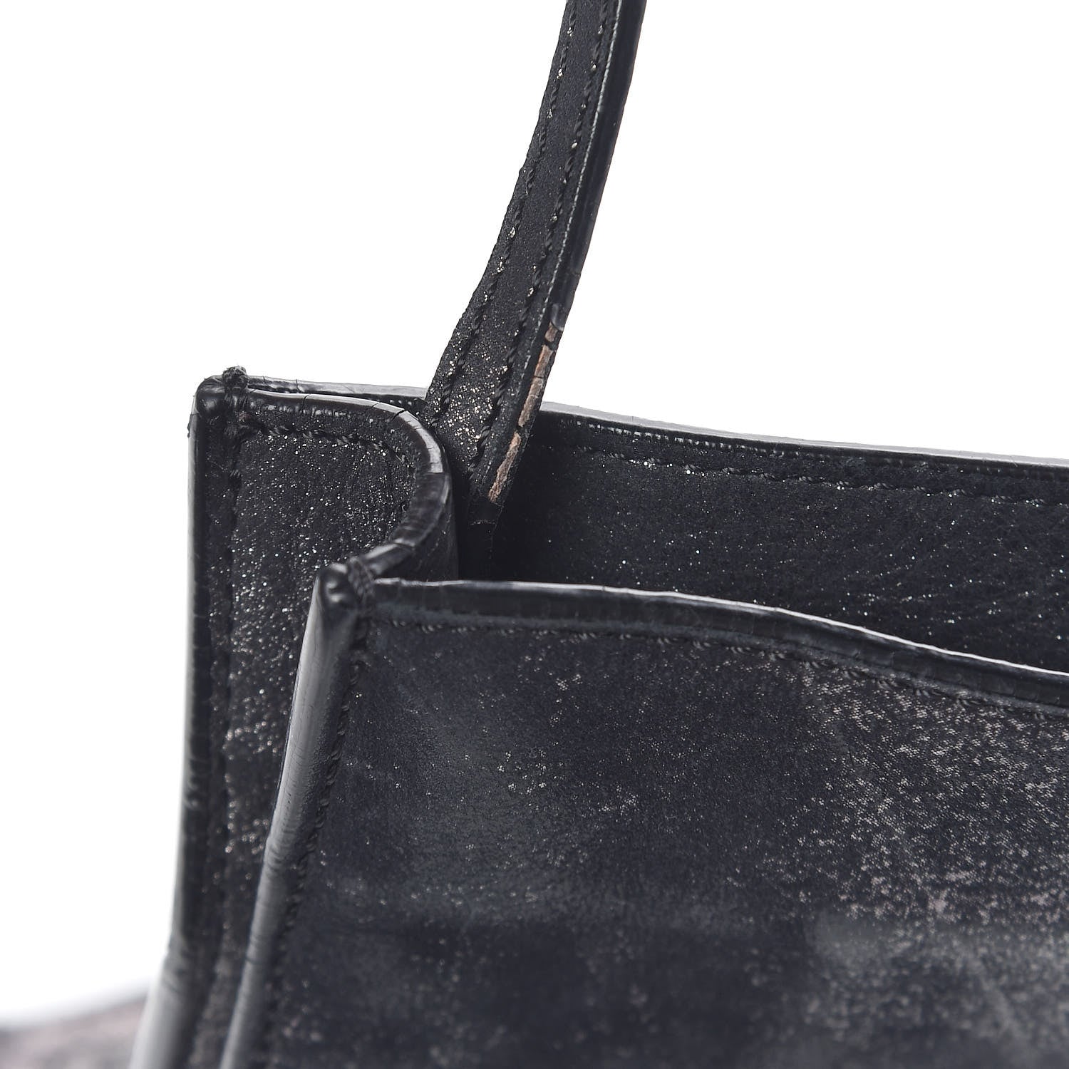 Balenciaga Metallic Calfskin Milkyway Papier Crossbody Bag Black 11 of 15