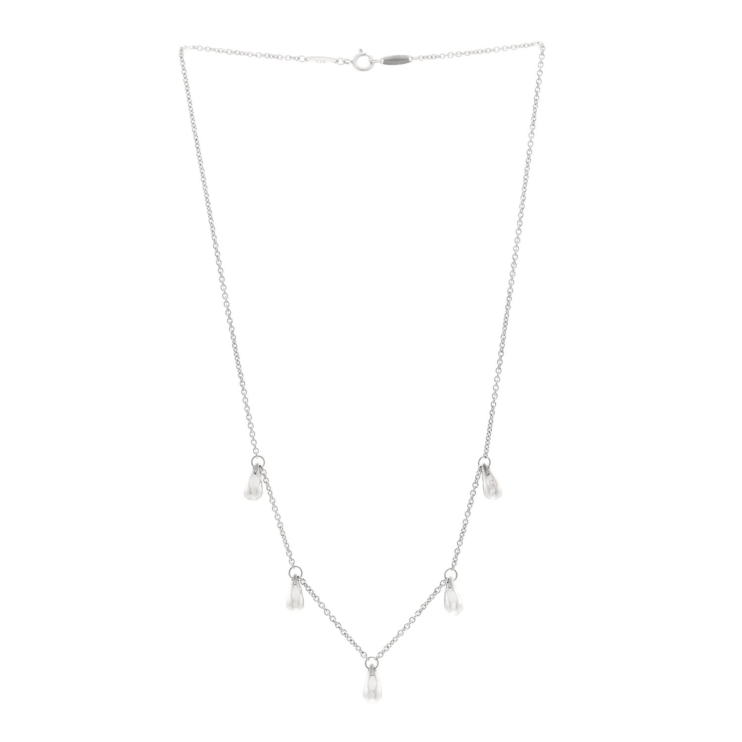 Tiffany Sterling Silver Elsa Peretti Teardrops Necklace 3 of 4