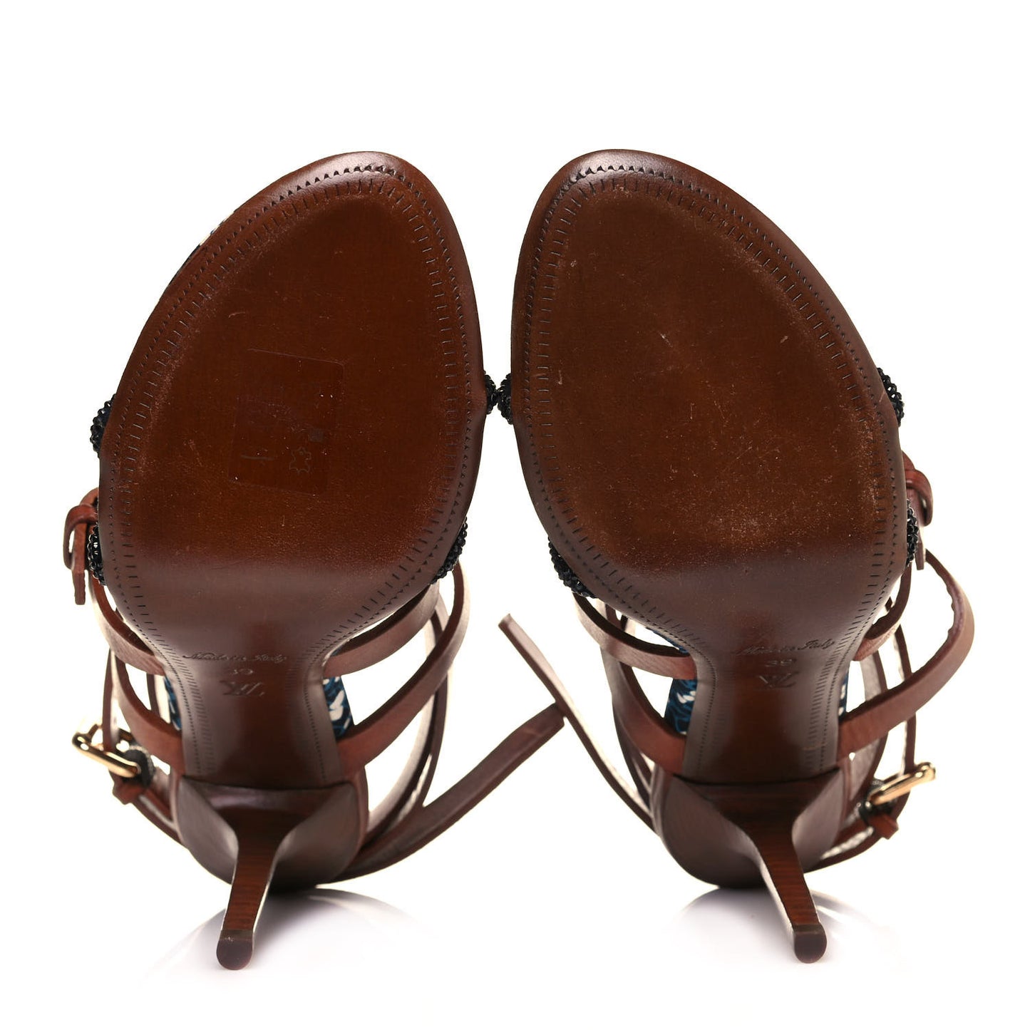Calfskin Flower Fields Sandal 39