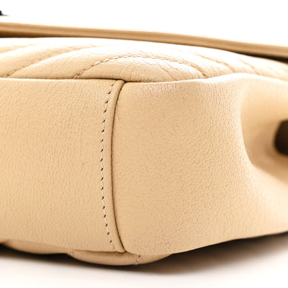 Saint Laurent Sheepskin Matelasse Chevron Monogram Medium College Bag Dark Beige 11 of 13