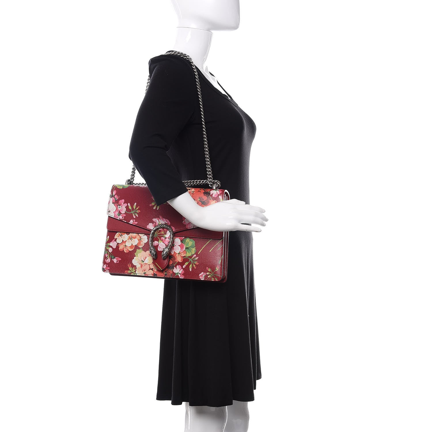 Gucci Calfskin Blooms Print Medium Dionysus Shoulder Bag Romantic Cherry Multicolor 2 of 10