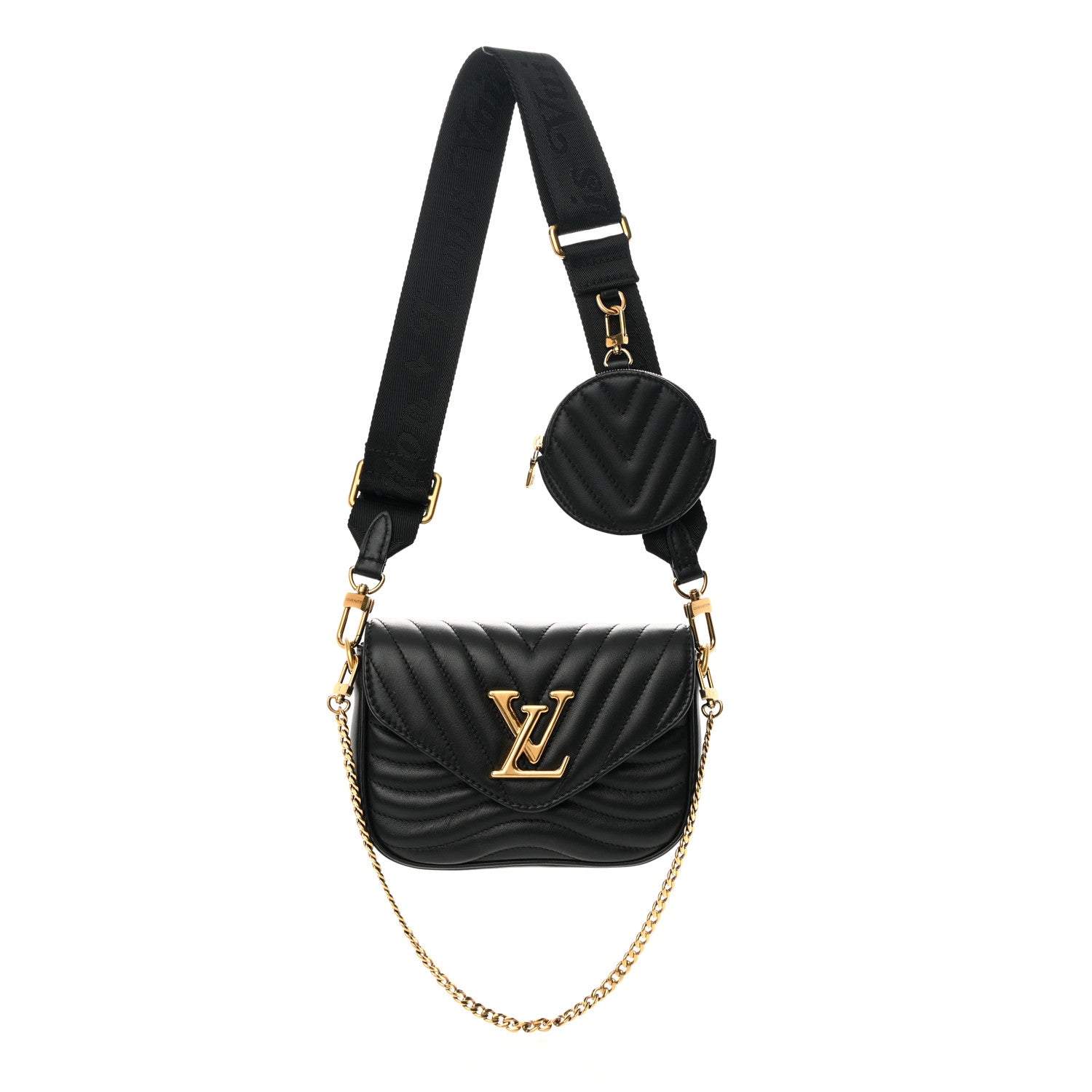 Louis Vuitton Calfskin New Wave Multi Pochette Black 1 of 15